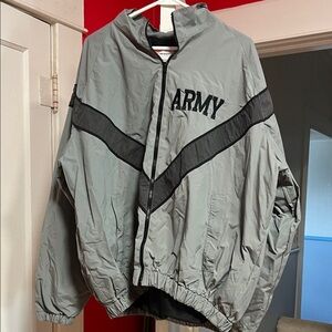 Gray and Black Army Jacket